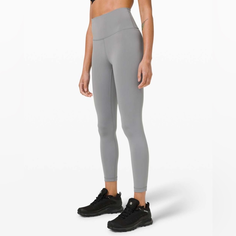 Lululemon Wunder Train High-Rise Tight 25" Rhino Grey‎ 4 Gym Running Workout